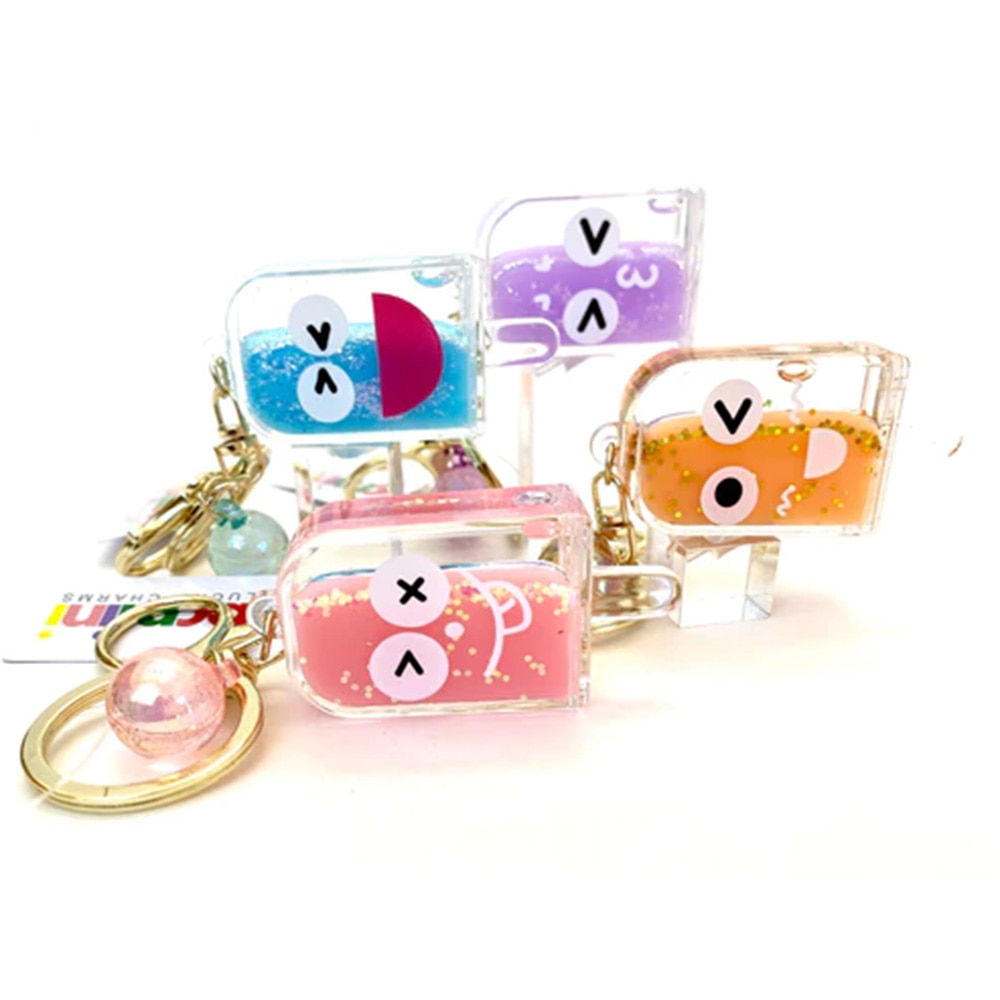 Iwako, Keychain/Keytag, Home & Auto, Character, Ice Pop, Face Emoji, 640101